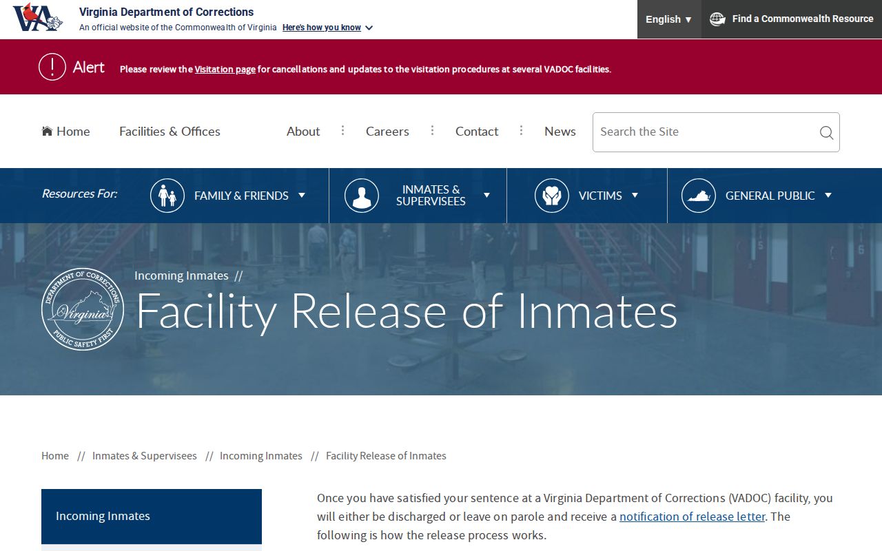 Rockingham County actual release documents and facility release steps